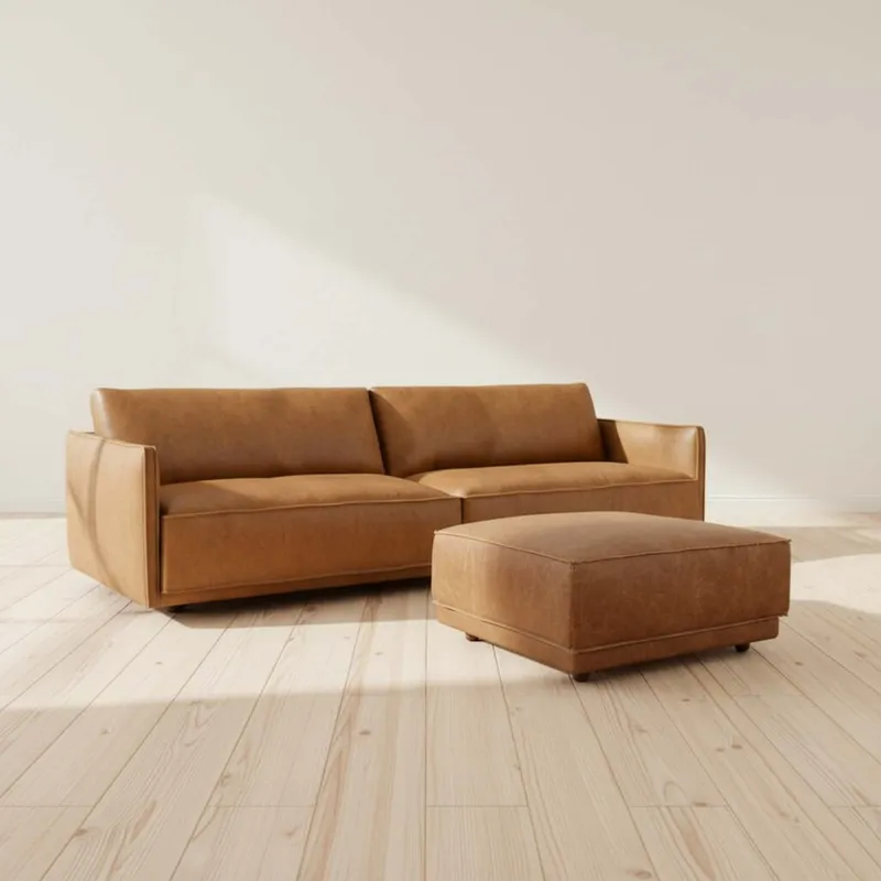 Puff Romeo Camel + Sofa Romeo 3 Cuerpos en Beige - Sillones y sofás, Uruguay | Divino