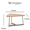 MESA CENTRO TRIANGULAR - BASE GRAFITO - MADERA ROBLE CLARO en Madera natural - Mesas de living, Uruguay | Champagne Home, vista 3 de 5