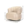 Butaca Volpi Giratoria - Cuero Básico - Arena - (Preventa) en Beige - Butacas, banquetas y puffs, Uruguay | NYR, vista 3 de 3