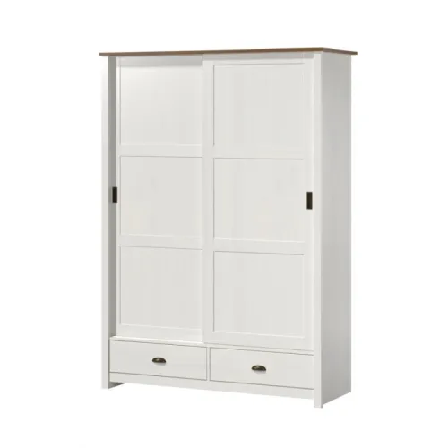 Ropero Colonial 2 Puertas Correr Blanco 100% Madera en Blanco - Roperos y placares, Uruguay | Albanés