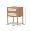 Mesa de Luz Oslo - 2 Cajones - Natural con tejido en Marrón - Mesas de luz, Uruguay | NYR, vista 3 de 6