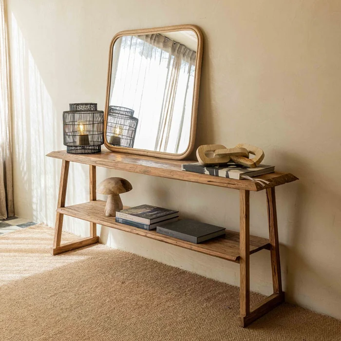 Consola Cecile Teka Rustic en Madera natural - Aparadores y recibidores, Uruguay | De Arcos, vista 2