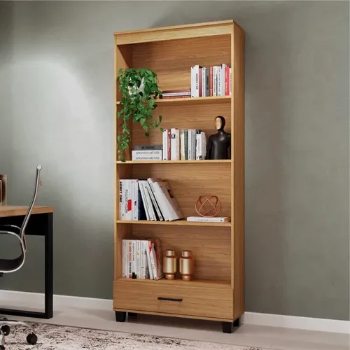 Biblioteca Lara 100% MDF - Linea Factory en Madera natural - Bibliotecas, Uruguay | Balton