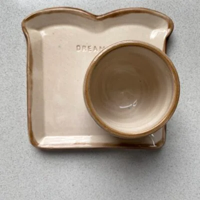 Set vaso y plato tostada en cerámica - Decoración, Uruguay | Dreams On Time, vista 3