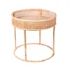 Mesa Lateral Rattan Natural-beige Oliver Natural en Beige - Mesas de living, Uruguay | Divino, vista 2 de 4