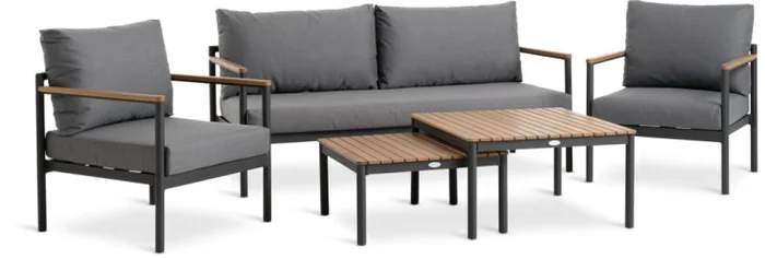 Juego de jardín ODDESUND 4-5 personas gris en Gris - Muebles para el exterior, Uruguay | JYSK