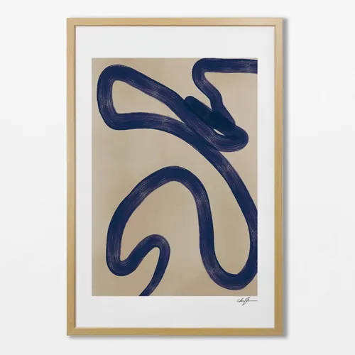 Abstractos Neutros - Serie N.03 en Azul - Láminas, Uruguay | La Cuadrería