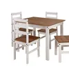 JUEGO DE COMEDOR 4 SILLAS PINO BLANCO 100X80 en Multicolor - Mesas de comedor, Uruguay | Alfa Ventas, vista 1 de 2