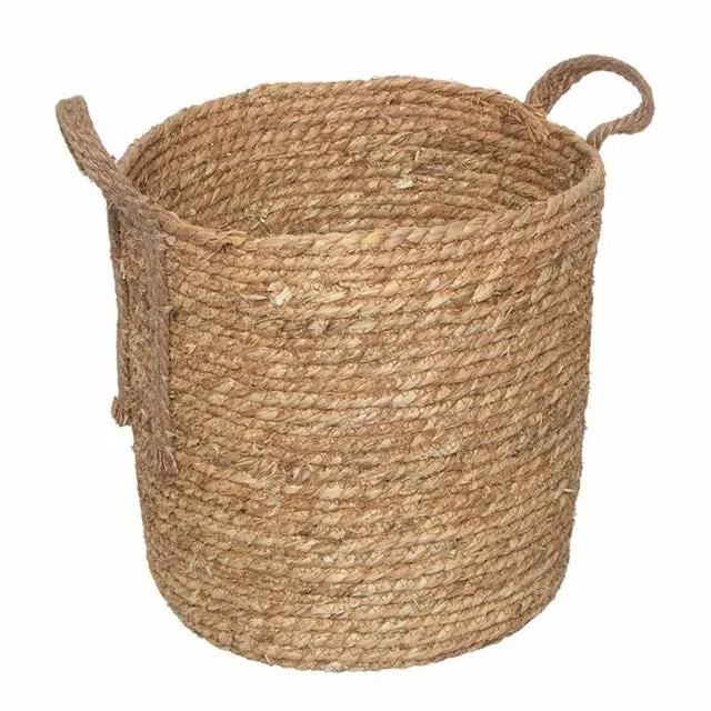 CESTO TEJIDO NATURAL CON ASAS en Marrón - Canastos, Uruguay | Scaparate
