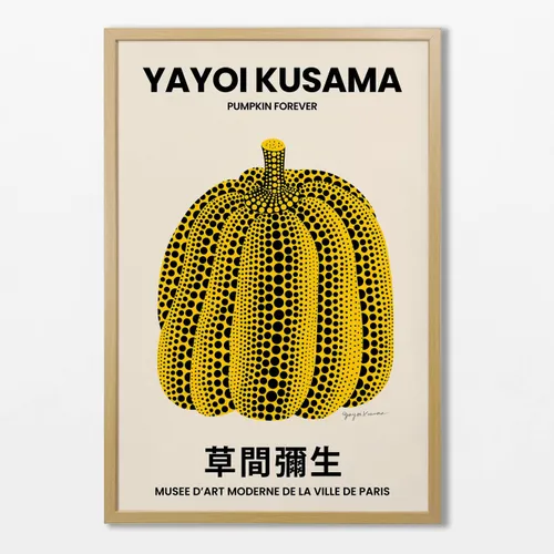 Yayoi Kusama - Pumpkin forever en Amarillo - Láminas, Uruguay | La Cuadrería