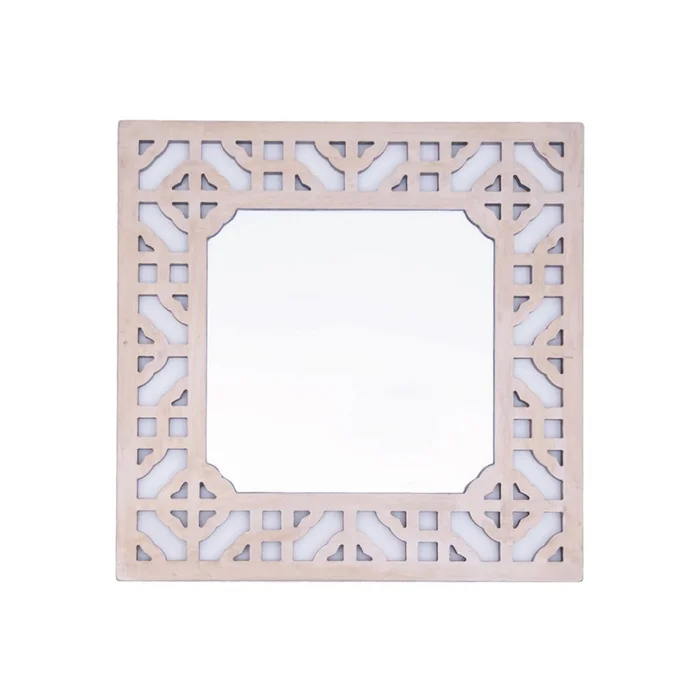 ESPEJO DIFERENTES FORMAS 40x40CM MADERA en Beige - Espejos, Uruguay | Decohogar, vista 2