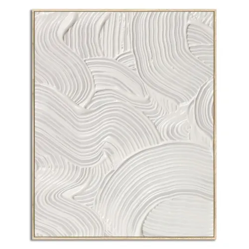 CUADRO CANVAS 40x50cm MARCO PINTURA LINEAS 2 en Blanco - Decoración de pared, Uruguay | Decohogar