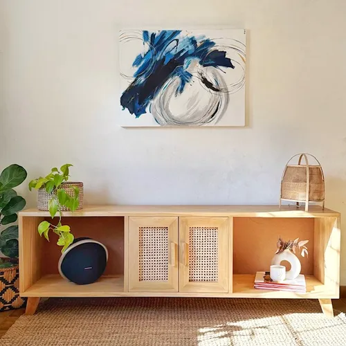 Rack para TV con esterilla de Viena - Muebles, Uruguay | Decoramuss