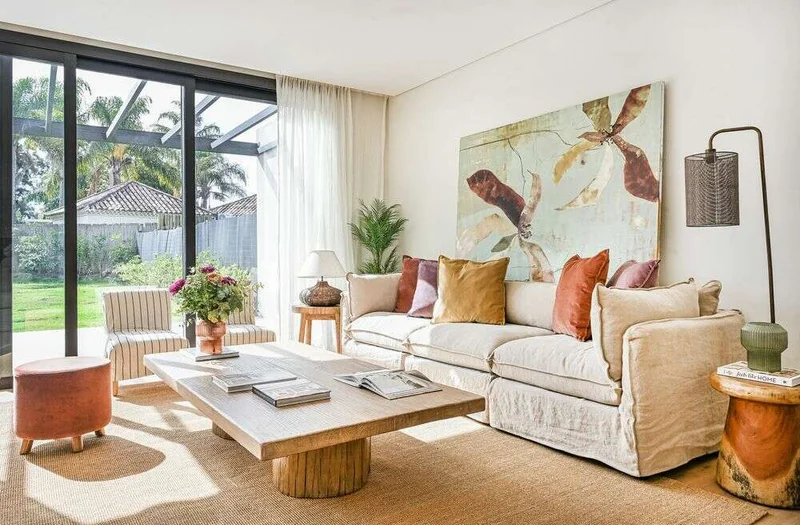 SILLA SOHO - LINO RAYADO en Beige - Butacas, banquetas y puffs, Uruguay | La Iberica, vista 6