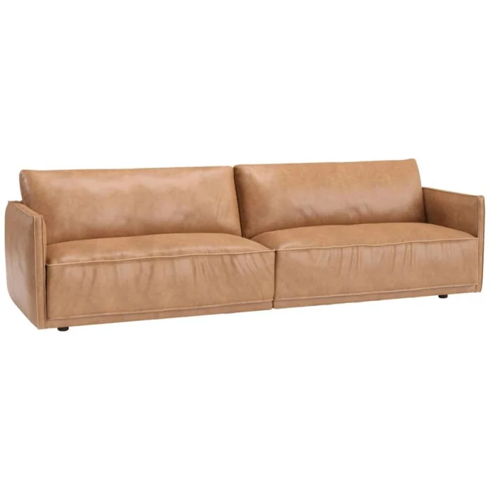 Sillon 3 cuerpos Cuero Natural Romeo en Marrón - Sillones y sofás, Uruguay | La Cueva Muebles, vista 2