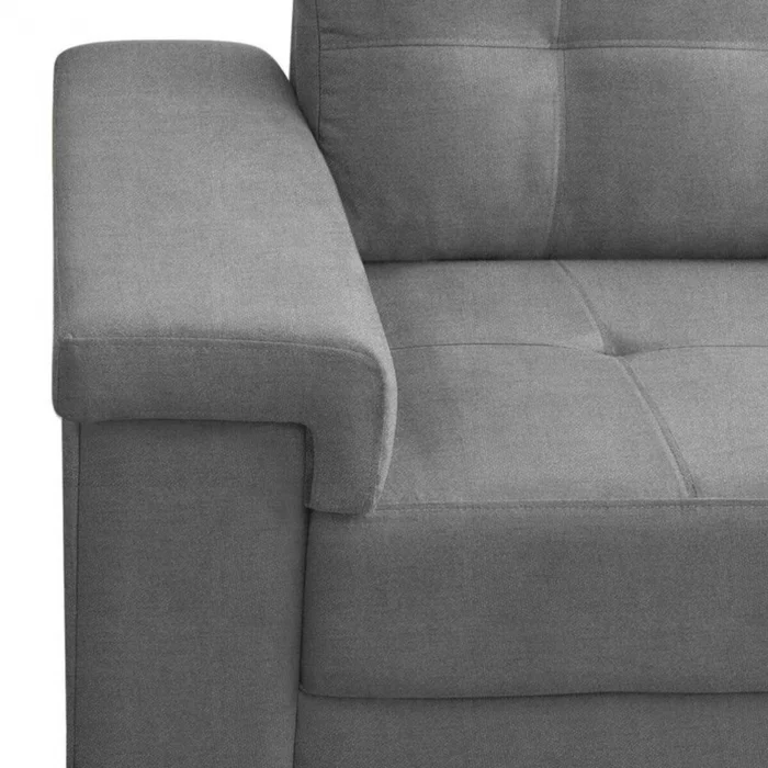 Sillón 3 Cuerpos en tela de Lino - Palazio - Gris en Gris - Sillones y sofás, Uruguay | Rústico Hogar, vista 4
