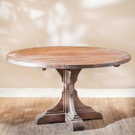 Mesa De Comerdor Derwent Redonda 140 Cm en Madera natural - Mesas de comedor, Uruguay | Aihaus
