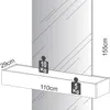 Espejo con Estante de Pared Decoración 100% MDF con Cajon - Espejos, Uruguay | Balton, vista 3 de 4