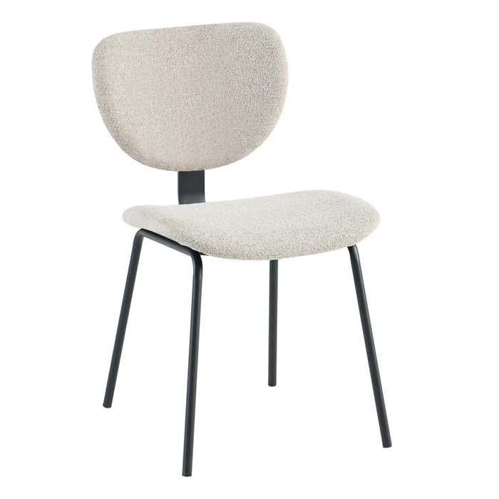 Silla De Comedor Metal-y-tela Natural-beige Hibisco en Beige - Sillas, Uruguay | Divino, vista 2