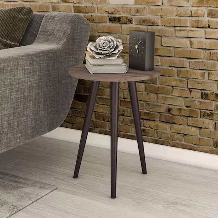 Mesa De Living Lateral Redonda Patas Altas 100% Mdp en Negro - Mesas de living, Uruguay | Soy Hogar, vista 3