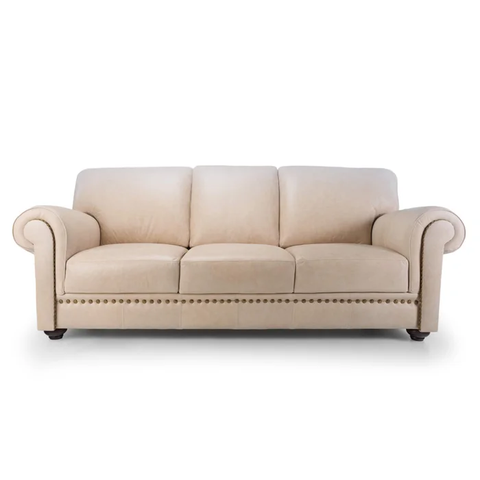 Sofá Gentleman - Cuero Natural - 3 cuerpos - A fabricar en Marrón - Sillones y sofás, Uruguay | Nyr, vista 4