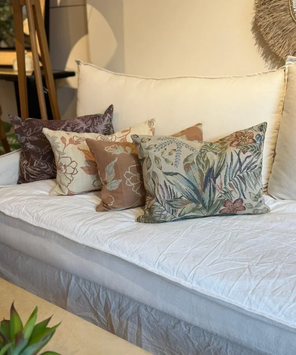 Almohadon rectangular estampa en Naranja - Textiles, Uruguay | FMB