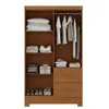 Ropero Max 4 Puertas 2 Cajones - Línea Glam - Natural en Madera natural - Roperos y placares, Uruguay | Ecowood, vista 3 de 4