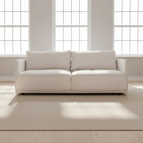 Sillón 3 Cuerpos Cuero-100-natural Blanco Romeo en Blanco - Sillones y sofás, Uruguay | Divino