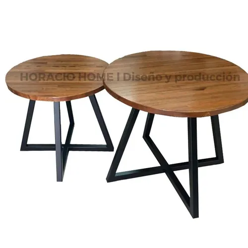 Mesa ratona redonda doble - Mesas de living, Uruguay | Horacio Home