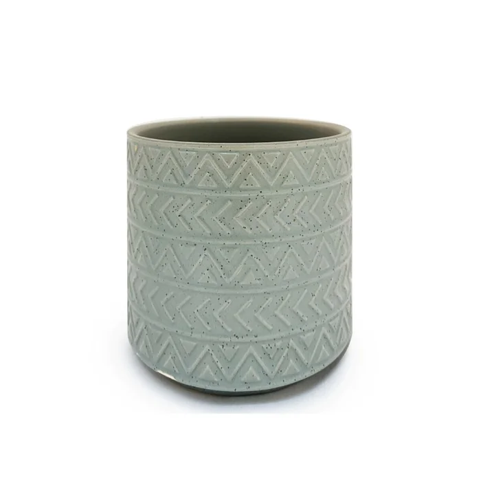 MACETA CERAMICA ZIGZAG D10.5x11.5CM SURTIDO en Verde - Macetas, Uruguay | Decohogar, vista 2