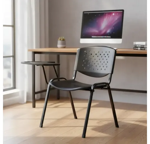 Silla con mesa rebatible en Negro - Escritorios y sillas de escritorio, Uruguay | Que Sal Muebleria