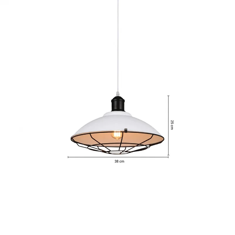 Luminaria Colgante Denver Blanca ø 38 cm en Blanco - Lámparas colgantes, Uruguay | Serlux, vista 5