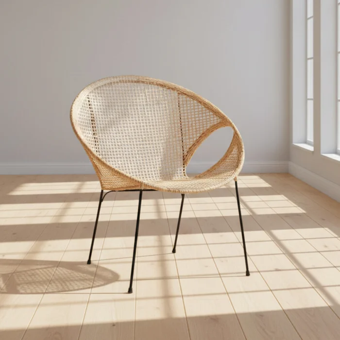Butaca Rattan-y-madera Natural-beige Suiza Natural en Madera natural - Sillones y sofás, Uruguay | Divino