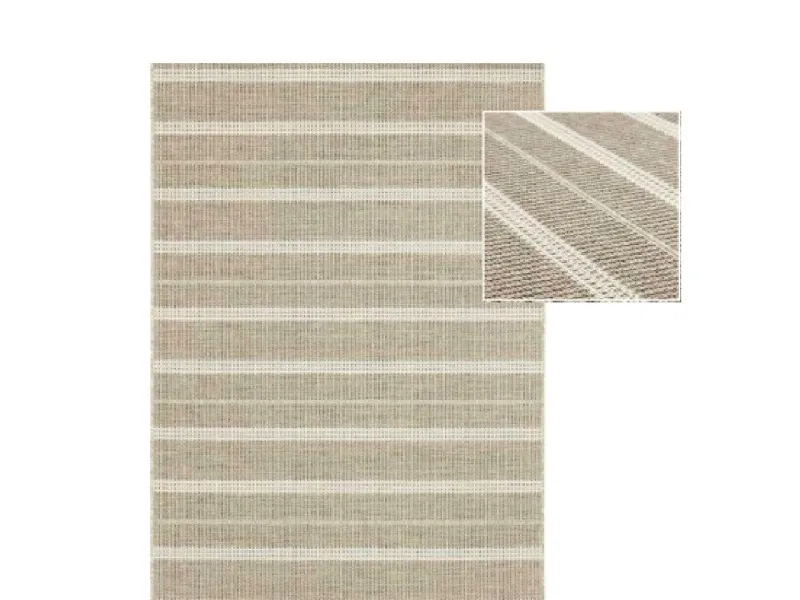 Alfombra INDY Líneas Crema -Beige en Beige - Textiles, Uruguay | Finkel