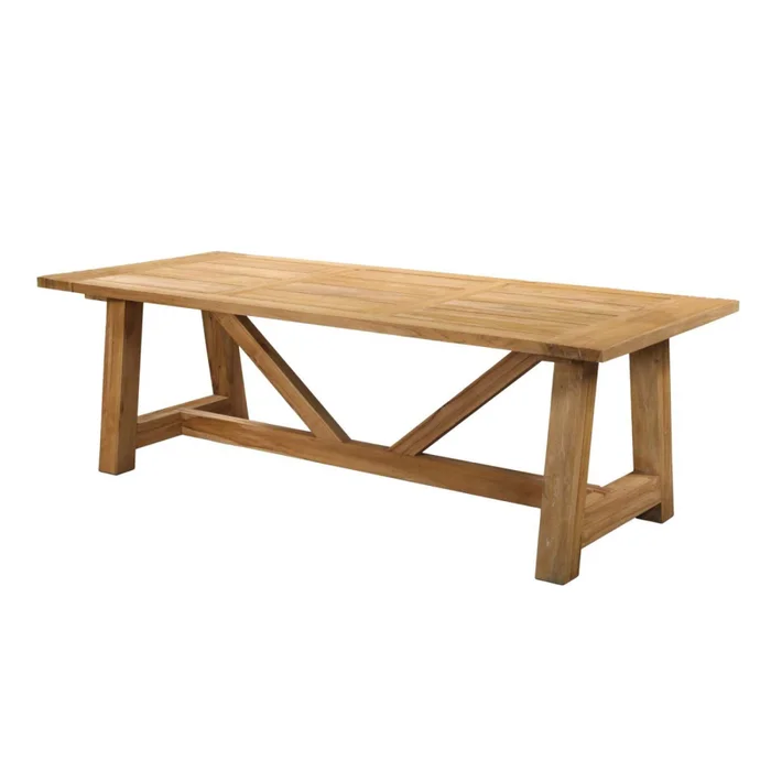 Mesa Comedor Exterior Madera Natural-beige Funny en Madera natural - Muebles para el exterior, Uruguay | Divino, vista 2
