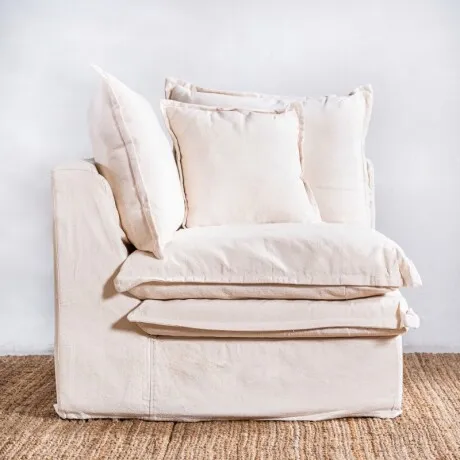 Módulo Tessa Esquinero Crudo en Beige - Sillones y sofás, Uruguay | Aihaus