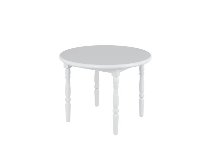 Mesa redonda 105x76 Linea Parma - Blanco en Blanco - Mesas de comedor, Uruguay | La Cueva Muebles