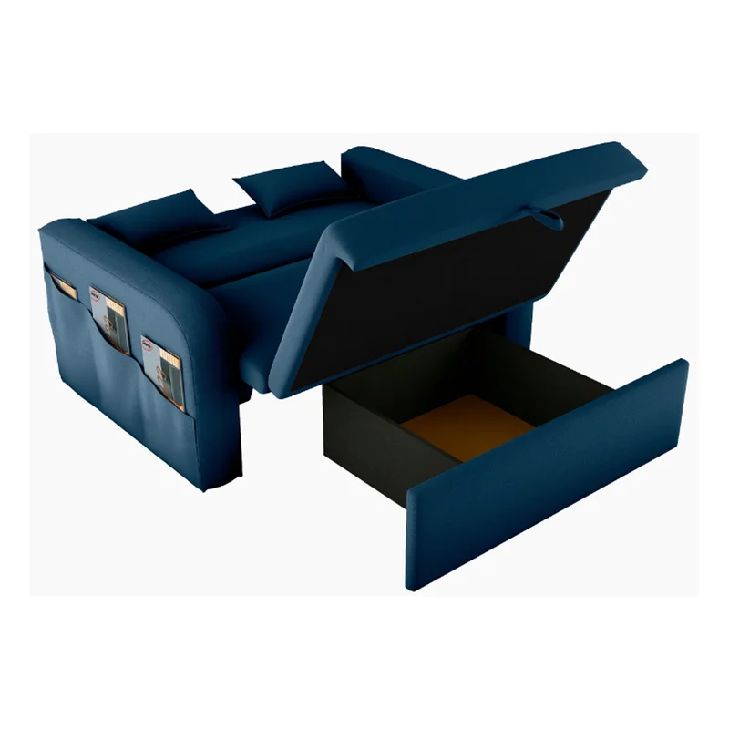 Sofa Cama 2 Plazas Abertura Frontal Ruedas Patas De Plastico en Marrón - Sillones y sofás, Uruguay | Soy Hogar, vista 5