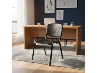 Silla fija de oficina - sala de eventos en Negro - Escritorios y sillas de escritorio, Uruguay | Que Sal Muebleria, vista 2