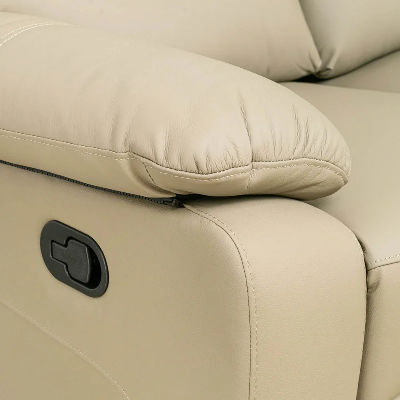 Recliner Manual 1 Cuerpo Cuero Marron Lina Taupe en Beige - Sillones y sofás, Uruguay | Divino, vista 5