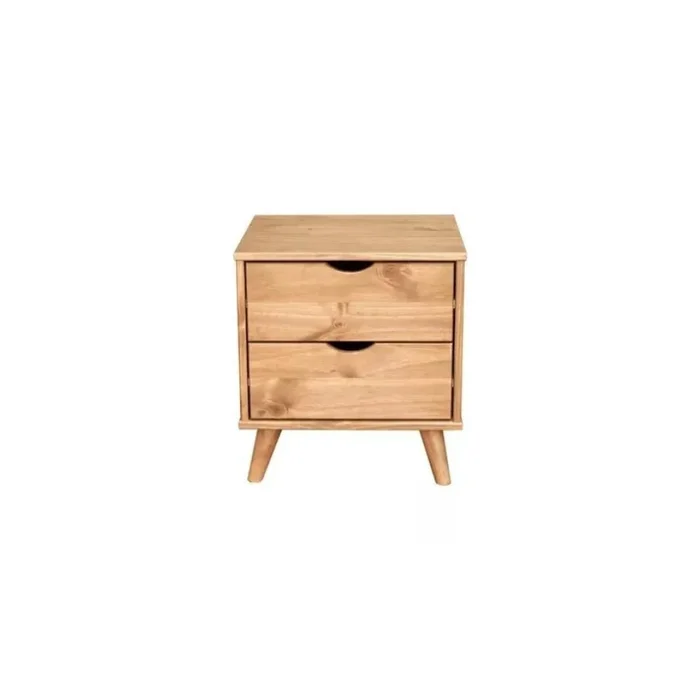 Mesa de luz 2 Cajónes - Linea Berlín - Marrón en Madera natural - Mesas de luz, Uruguay | Ecowood, vista 2