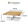 MESA CENTRO CUADRADA - BASE GRAFITO - TAPA ROBLE CLARO en Madera natural - Mesas de living, Uruguay | Champagne Home, vista 2 de 4