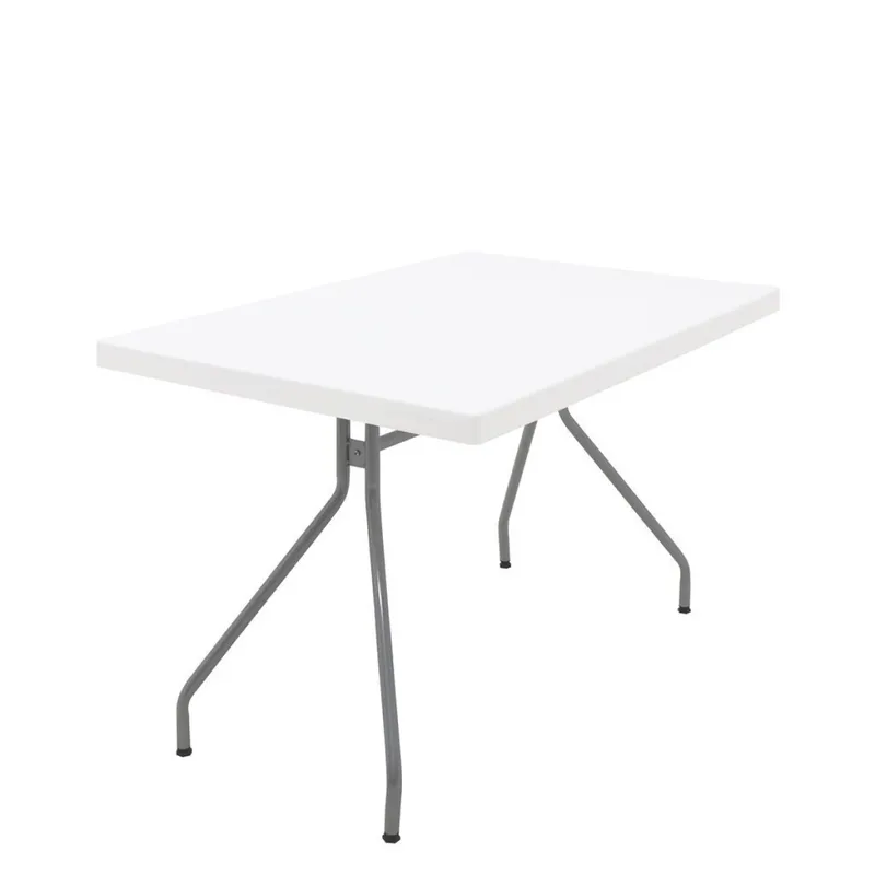 MESA KAPA 119X79X77CM PP BLANCO BASE ACERO - Mesas de comedor, Uruguay | Decohogar