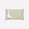 Almohadón Milu de algodón verde bordado de oca 30 x 50 cm en Verde - Textiles, Uruguay | Kavehome, vista 1 de 4