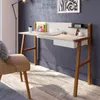 Escritorio Job - Cajón y Estante - Línea Manhattan - Blanco en Beige - Escritorios y sillas de escritorio, Uruguay | Rústico Hogar, vista 2 de 5