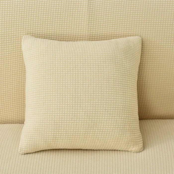 Funda sillón 4 cuerpos lisa - crema en Beige - Textiles, Uruguay | Buho Store, vista 3