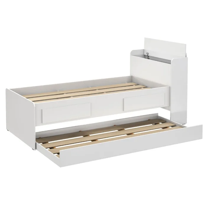 Cama marinera - Onix - Con baúl - 1 Plaza - Blanco en Blanco - Dormitorio, Uruguay | NYR, vista 3