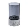 FAROL LED CILINDRICO DE VIDRIO D8x15CM GRIS - Velas y Portavelas, Uruguay | Decohogar, vista 2 de 4