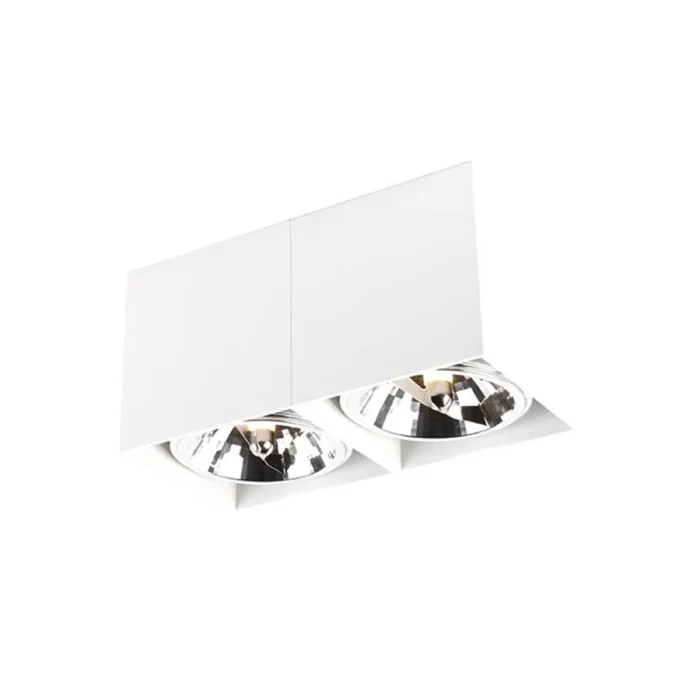 Downlight Lux Doble AR111 Machado Blanco en Blanco - Lámparas colgantes, Uruguay | Serlux, vista 2