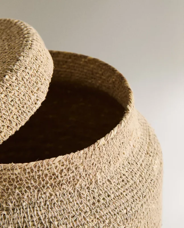 CESTA SEAGRASS TAPA en Beige - Canastos, Uruguay | Zara Home, vista 5